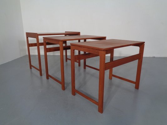 Danish Teak Nesting Tables, 1960s, Set of 3-RDW-796734