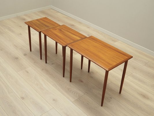 Danish Teak Nesting Tables, 1970s, Set of 3-VND-1818274