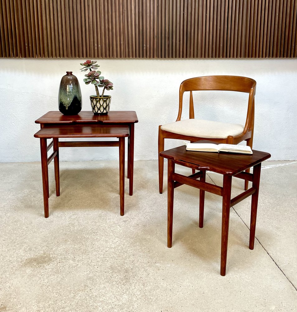 Danish Teak Nesting Tables by Kurt Østervig for Jason Møbler, 1960s, Set of 3