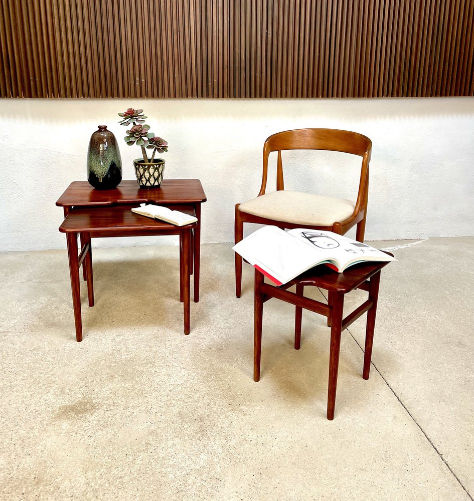 Danish Teak Nesting Tables by Kurt Østervig for Jason Møbler, 1960s, Set of 3