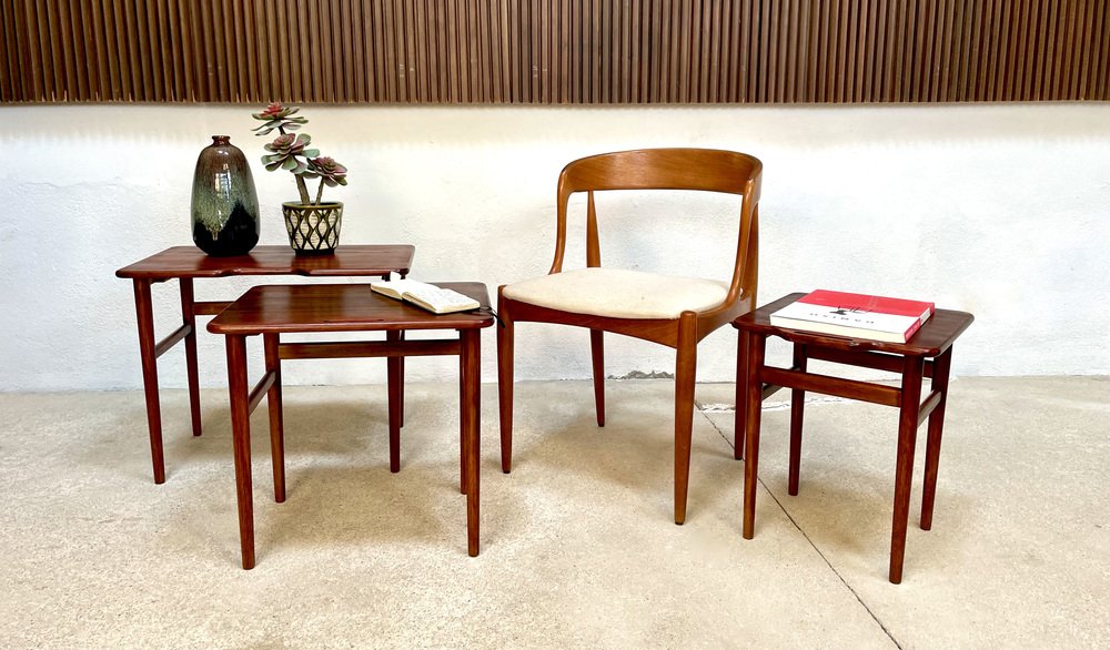 Danish Teak Nesting Tables by Kurt Østervig for Jason Møbler, 1960s, Set of 3