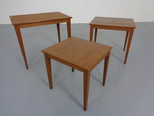 Danish Teak Nesting Tables by Kvalitet Form Funktion, 1960s, Set of 3-RDW-1372214