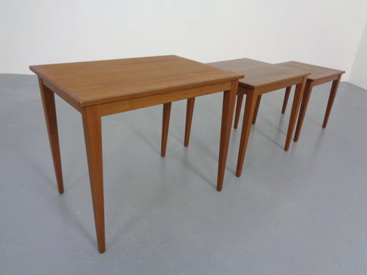 Danish Teak Nesting Tables by Kvalitet Form Funktion, 1960s, Set of 3-RDW-1372214