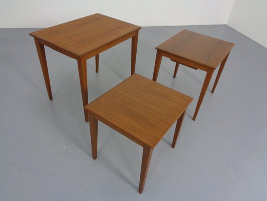 Danish Teak Nesting Tables by Kvalitet Form Funktion, 1960s, Set of 3-RDW-1372214