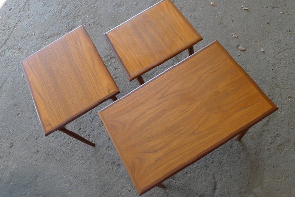 Danish Teak Nesting Tables from Fabian, 1960s, Set of 3-VRE-619953