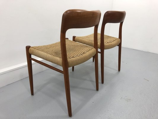 Danish Teak No. 75 Chairs by Niels Møller for J. L. Møllers, Set of 2-JWH-1182833