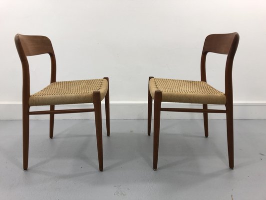 Danish Teak No. 75 Chairs by Niels Møller for J. L. Møllers, Set of 2-JWH-1182833