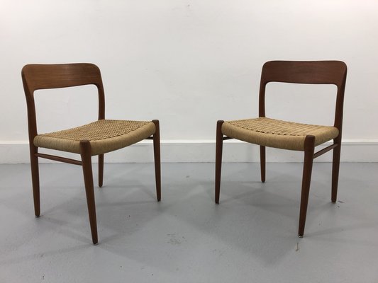 Danish Teak No. 75 Chairs by Niels Møller for J. L. Møllers, Set of 2-JWH-1182833