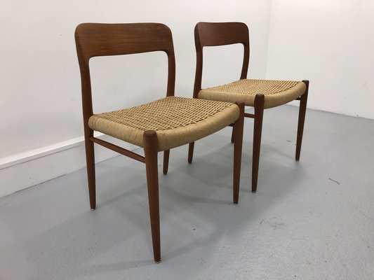 Danish Teak No. 75 Chairs by Niels Møller for J. L. Møllers, Set of 2-JWH-1182833