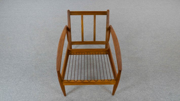 Danish Teak Paper Knife Armchair by Kai Kristiansen for Magnus Olesen, Set of 2-EE-1273047