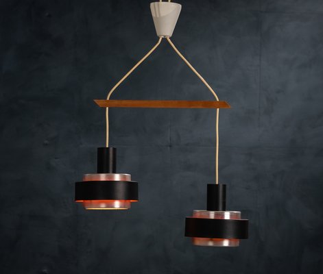 Danish Teak Pendant Lamp from Fog & Mørup, 1960s-ZGQ-1081794