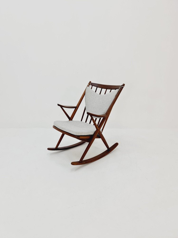 Danish Teak Rocking Chair by Frank Reenskaug for Bramin, 1960s