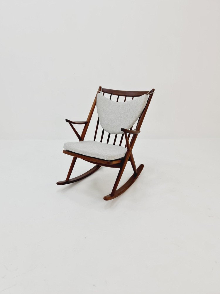 Danish Teak Rocking Chair by Frank Reenskaug for Bramin, 1960s