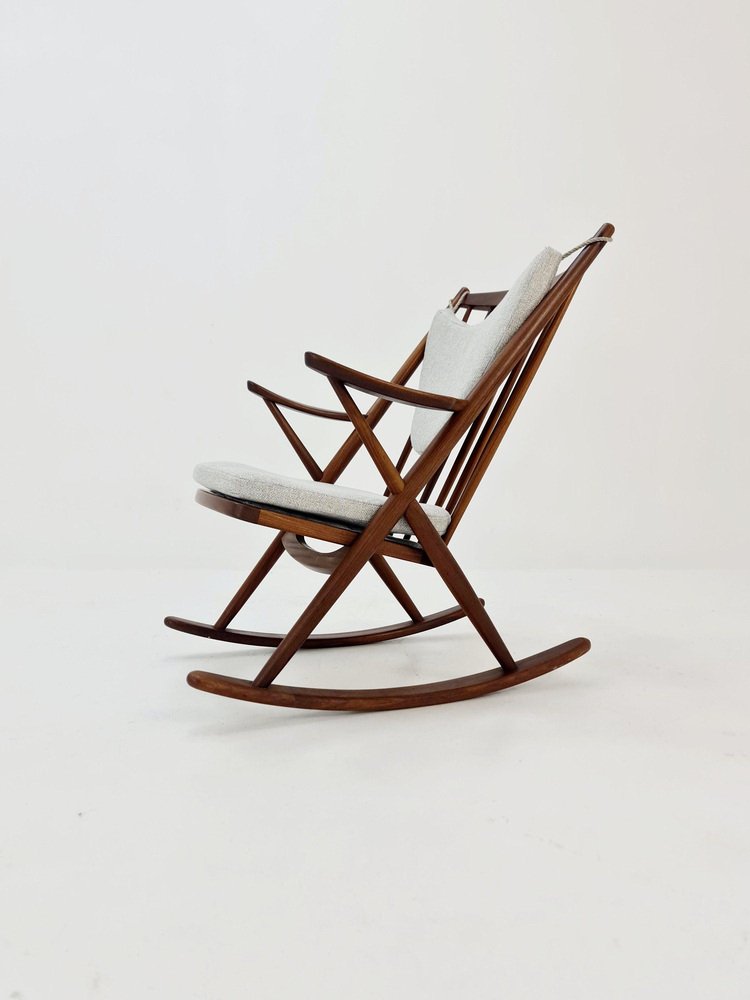 Danish Teak Rocking Chair by Frank Reenskaug for Bramin, 1960s