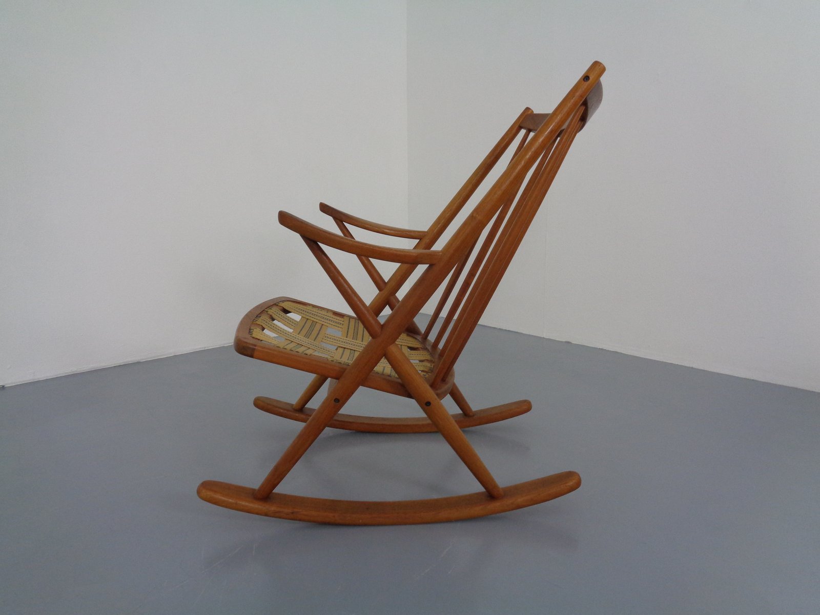 Danish Teak Rocking Chair by Frank Reenskaug for Bramin, 1960s