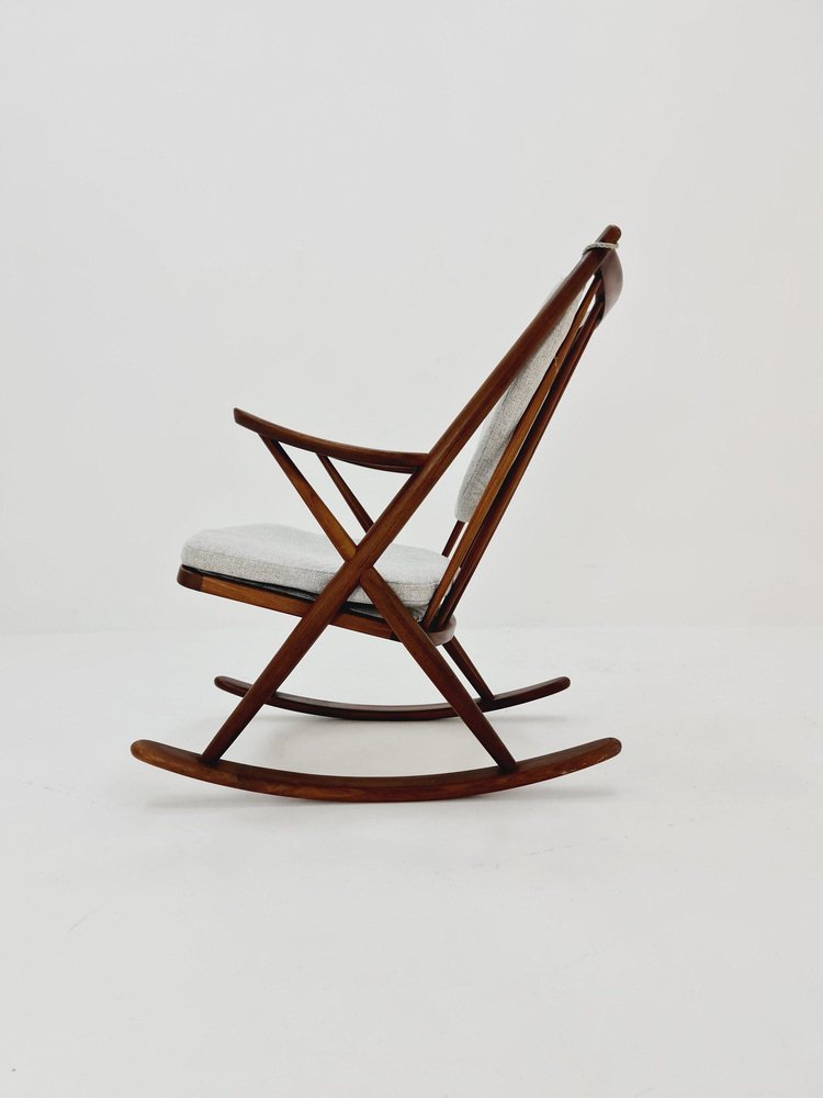 Danish Teak Rocking Chair by Frank Reenskaug for Bramin, 1960s