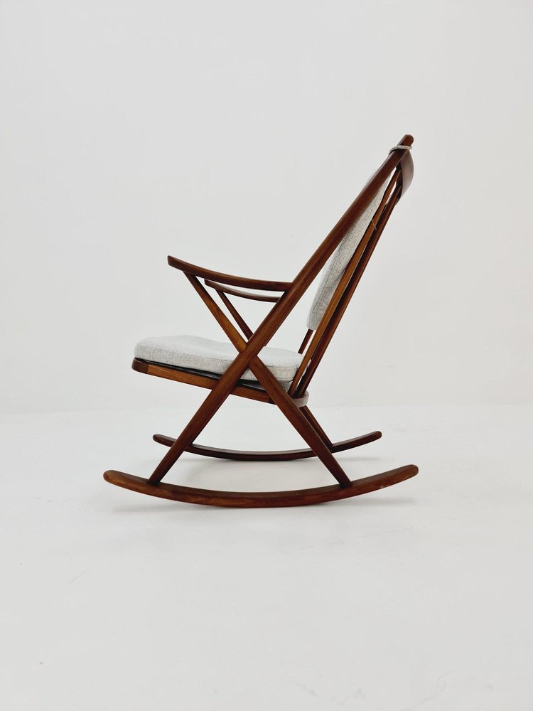 Danish Teak Rocking Chair by Frank Reenskaug for Bramin, 1960s