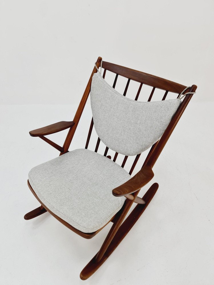 Danish Teak Rocking Chair by Frank Reenskaug for Bramin, 1960s