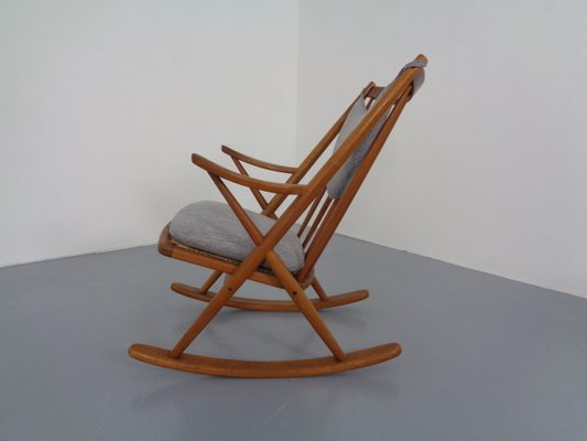 Danish Teak Rocking Chair by Frank Reenskaug for Bramin, 1960s-RDW-963975