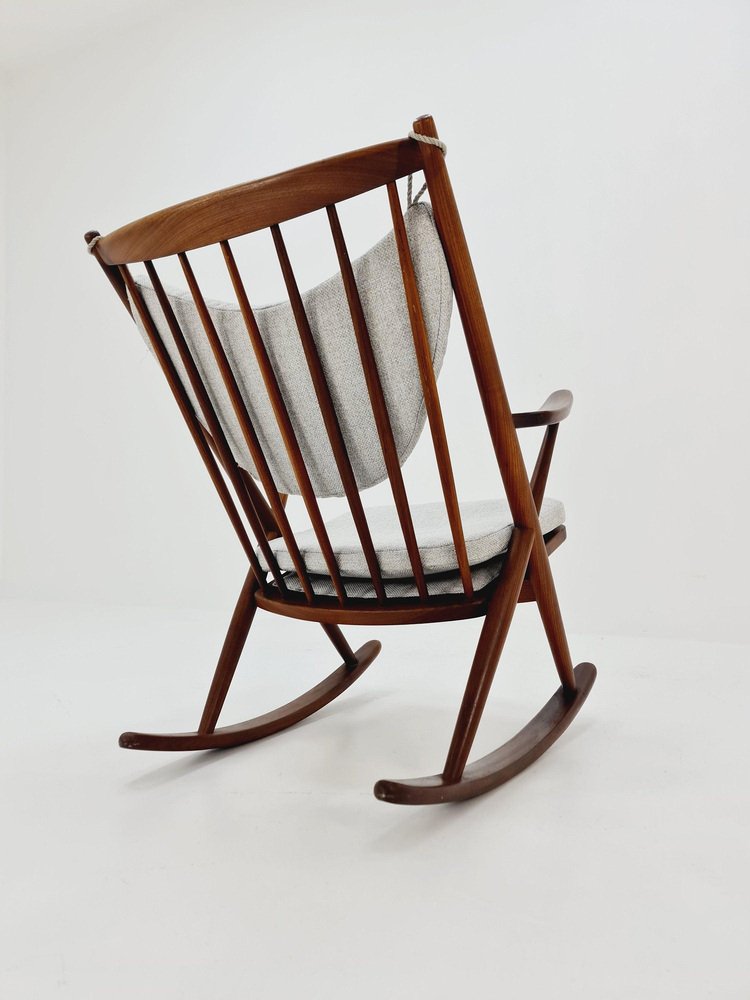 Danish Teak Rocking Chair by Frank Reenskaug for Bramin, 1960s