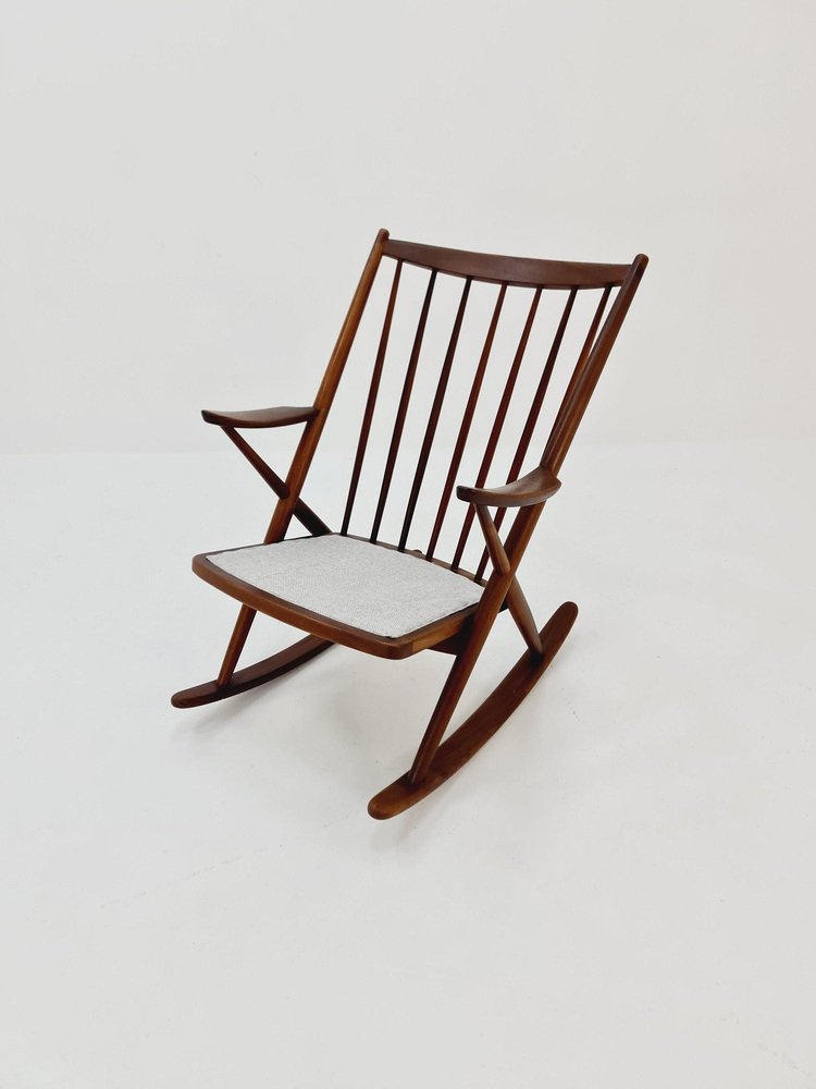 Danish Teak Rocking Chair by Frank Reenskaug for Bramin, 1960s