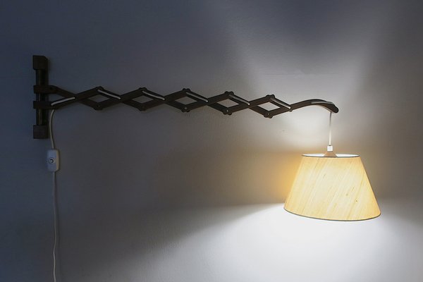 Danish Teak Scissor Wall Lamp by Erik Hansen, 1960s-ED-1700927