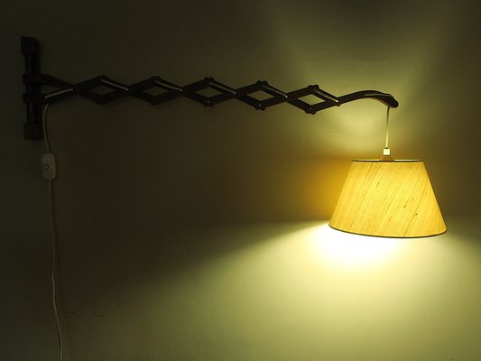 Danish Teak Scissor Wall Lamp by Erik Hansen, 1960s-ED-1700927