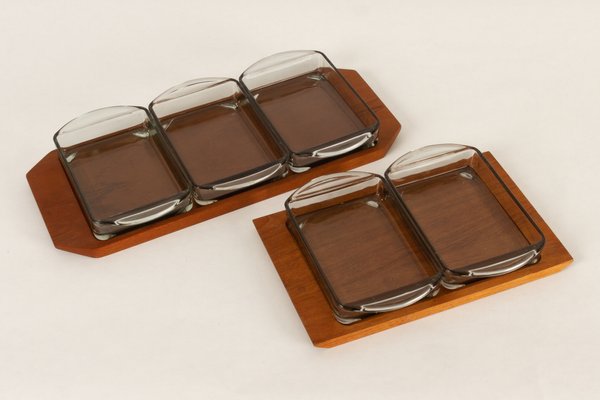 Danish Teak Serving Trays from Wiggers, 1960s, Set of 4-WIX-572425