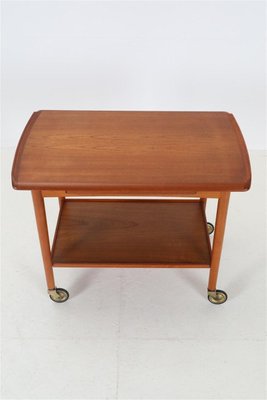 Danish Teak Serving Trolley with Tray by Mogens Hansen, 1960s-NIX-2016640