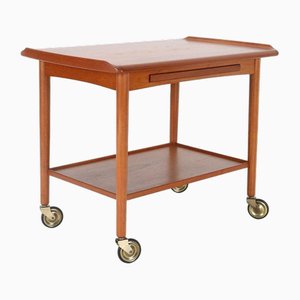 Danish Teak Serving Trolley with Tray by Mogens Hansen, 1960s-NIX-2016640