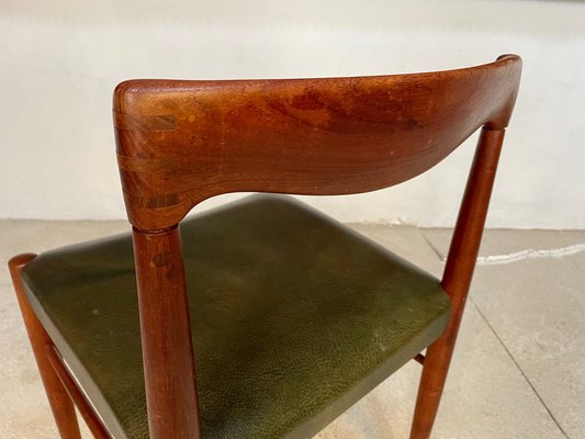 Danish Teak Side Chairs with Leather Seats by H.W. Klein for Bramin, 1960s, Set of 2-JP-1192320