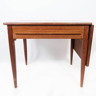 Danish Teak Side Table with Extensions from Silkeborg, 1960s-UY-1000688