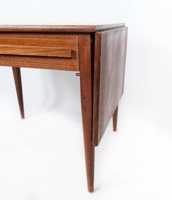 Danish Teak Side Table with Extensions from Silkeborg, 1960s-UY-1000688