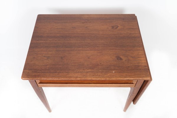 Danish Teak Side Table with Extensions from Silkeborg, 1960s-UY-1000688