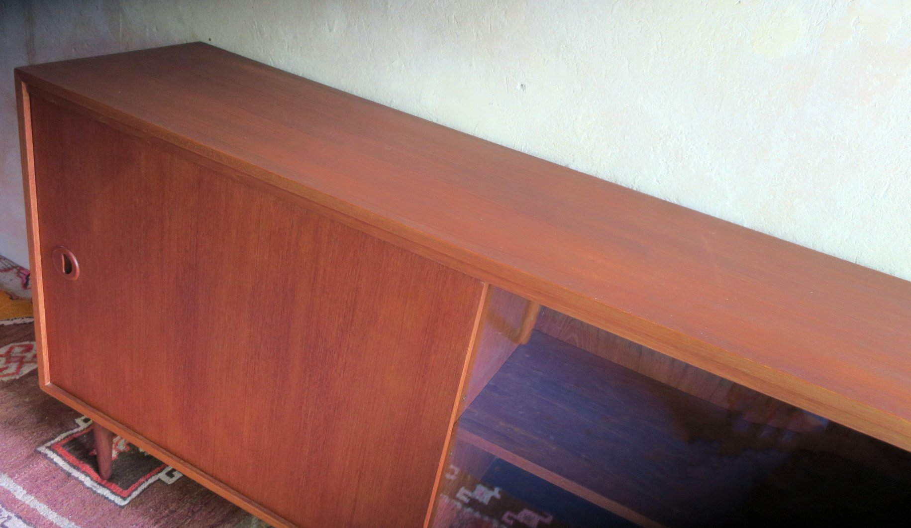 Danish Teak Sideboard with Sliding Doors, 1960s