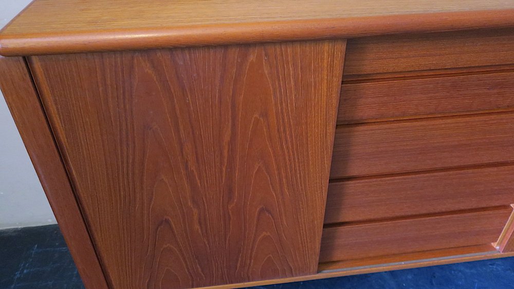 Danish Teak Sideboard with Sliding Doors, 1960s