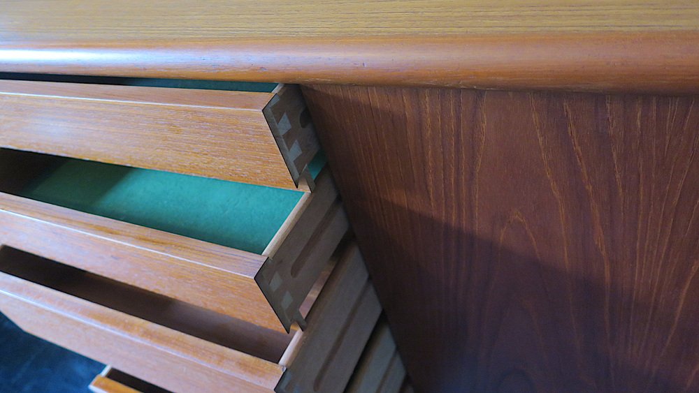 Danish Teak Sideboard with Sliding Doors, 1960s