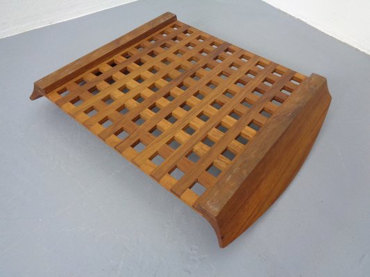 Danish Teak Tray With Glass Bowls, 1960s-RDW-1275964