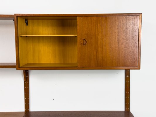 Danish Teak Wall Shelving Unit from Hansen & Guldborg, 1960s-QEQ-2042070