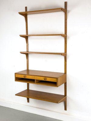 Danish Teak Wall Shelving Unit from Hansen & Guldborg, 1960s-QEQ-1761172