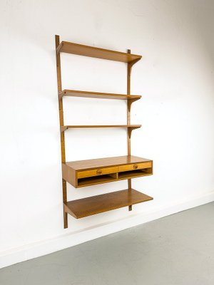 Danish Teak Wall Shelving Unit from Hansen & Guldborg, 1960s-QEQ-1761172