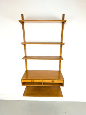 Danish Teak Wall Shelving Unit from Hansen & Guldborg, 1960s-QEQ-1761172