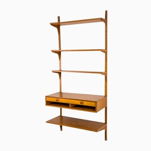 Danish Teak Wall Shelving Unit from Hansen & Guldborg, 1960s-QEQ-1761172