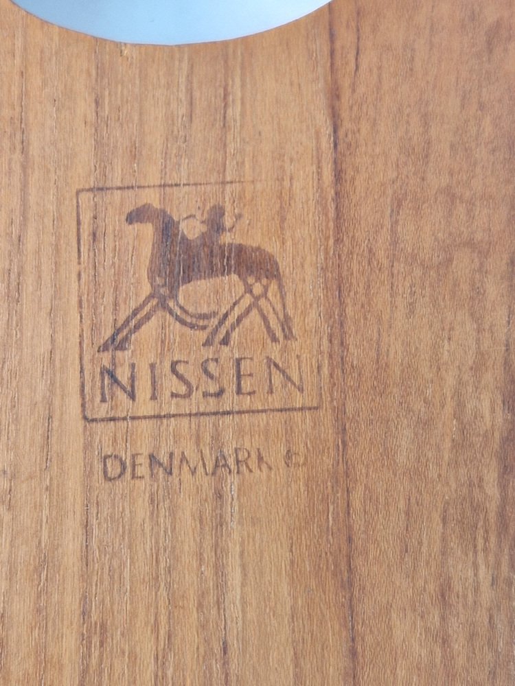 Danish Teak Wood Cutting Board from Nissen, Denmark, 1960s