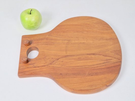 Danish Teak Wood Cutting Board from Nissen, Denmark, 1960s-AXJ-1742761