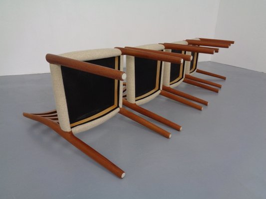 Danish Teak & Wool 85 Dining Chairs by Niels Otto Møller for J.L. Møllers, 1960s, Set of 4-RDW-985567