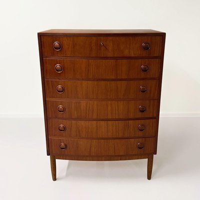 Danish Teakwood Curved Chest of Drawers, 1960s-ZT-2026081