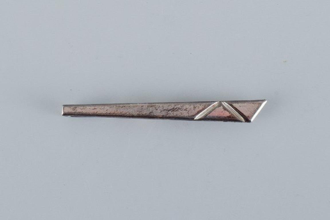 Danish Tie Pins in Sterling Silver and Gold-Plated Metal, Set of 10