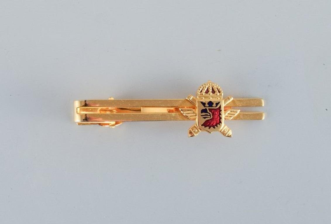 Danish Tie Pins in Sterling Silver and Gold-Plated Metal, Set of 10