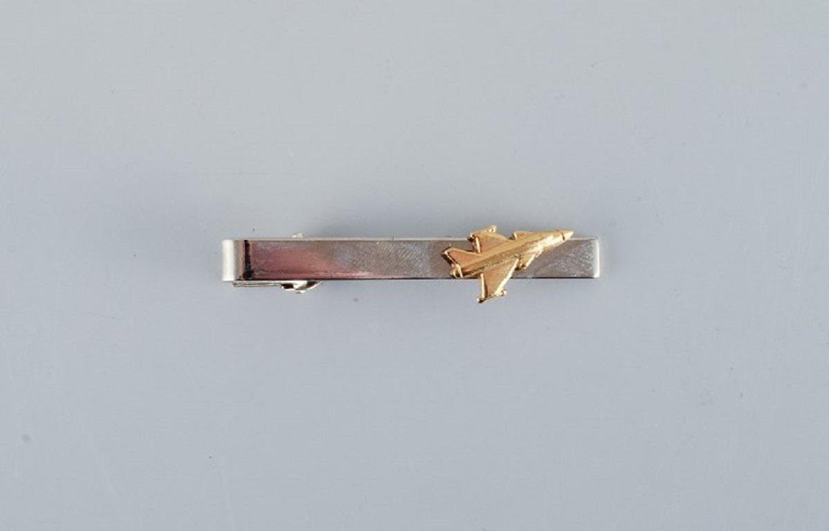 Danish Tie Pins in Sterling Silver and Gold-Plated Metal, Set of 10